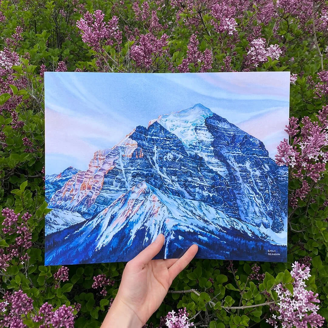 Mount Temple 11x14 Art Print | Canadian Rockies Mountain